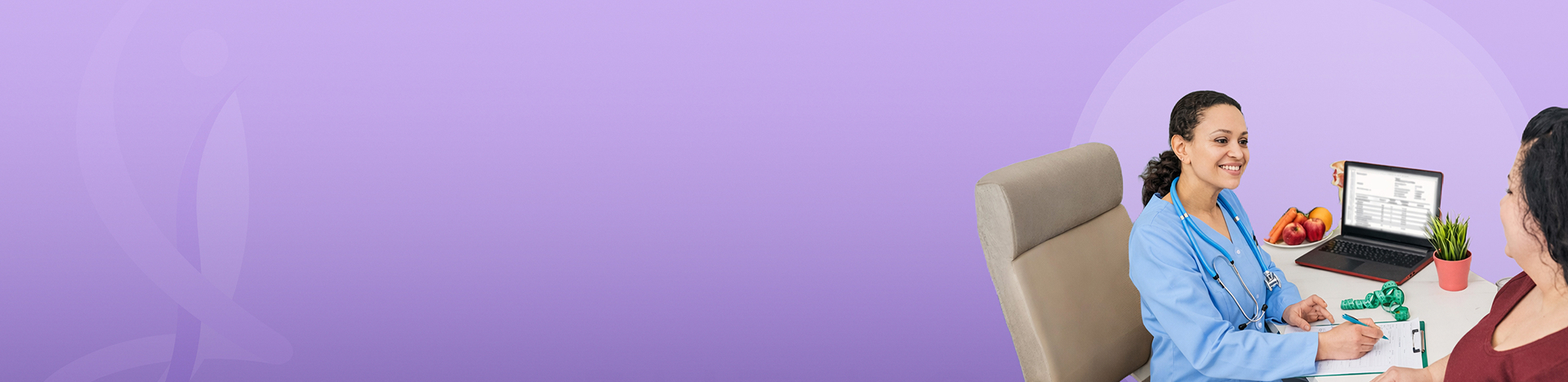 Doctor consultation at Mayfair Weight Loss Clinic with healthy food